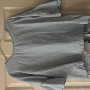 Light blue denim looking top Large